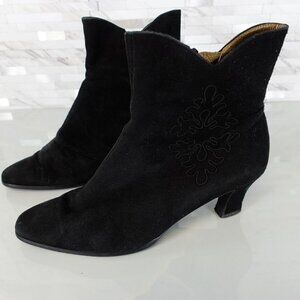 Yves Saint Laurent Boots Leather 35 Black Chelsea Ankle Bootie Steampunk‎ 5 YSL